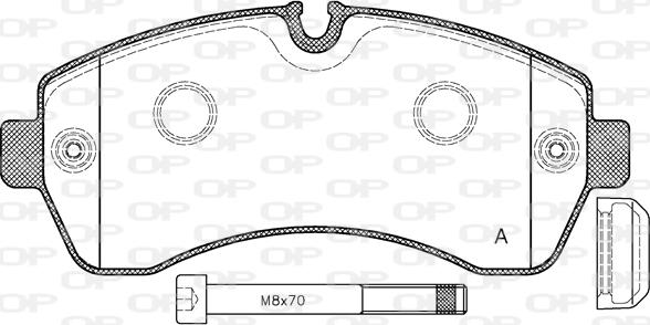 Open Parts BPA1243.00 - Bremžu uzliku kompl., Disku bremzes autodraugiem.lv