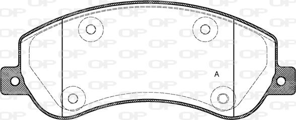 Open Parts BPA1250.00 - Bremžu uzliku kompl., Disku bremzes autodraugiem.lv