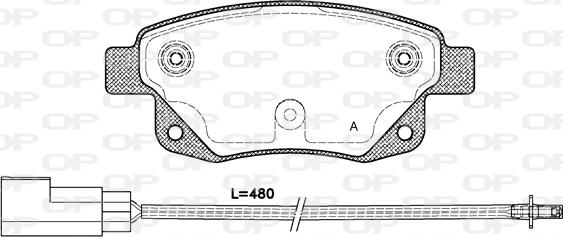 Open Parts BPA1252.01 - Bremžu uzliku kompl., Disku bremzes autodraugiem.lv