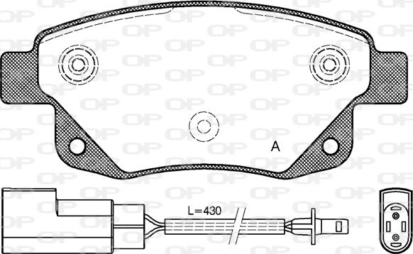 Open Parts BPA1252.02 - Bremžu uzliku kompl., Disku bremzes autodraugiem.lv