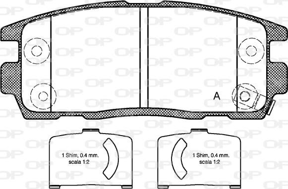Open Parts BPA1260.12 - Bremžu uzliku kompl., Disku bremzes autodraugiem.lv