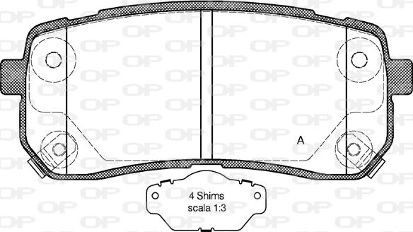 Open Parts BPA1288.02 - Bremžu uzliku kompl., Disku bremzes autodraugiem.lv