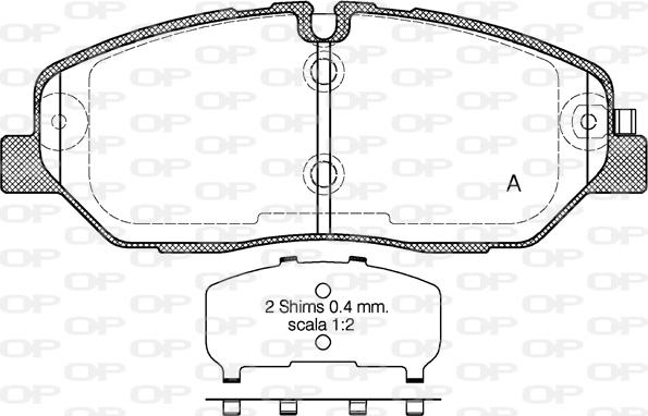 Open Parts BPA1226.32 - Bremžu uzliku kompl., Disku bremzes autodraugiem.lv