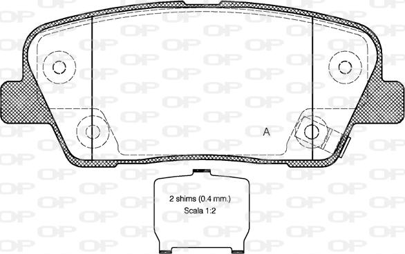 Open Parts BPA1274.02 - Bremžu uzliku kompl., Disku bremzes autodraugiem.lv