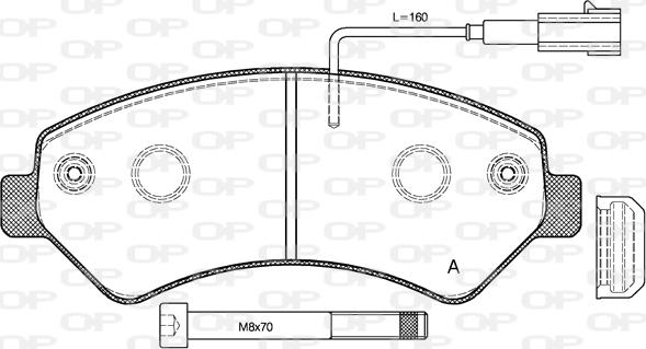 Open Parts BPA1275.01 - Bremžu uzliku kompl., Disku bremzes autodraugiem.lv