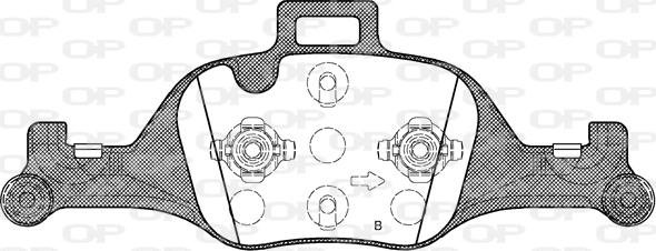 Open Parts BPA1740.00 - Bremžu uzliku kompl., Disku bremzes autodraugiem.lv