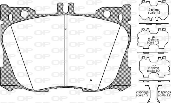 Open Parts BPA1705.00 - Bremžu uzliku kompl., Disku bremzes autodraugiem.lv