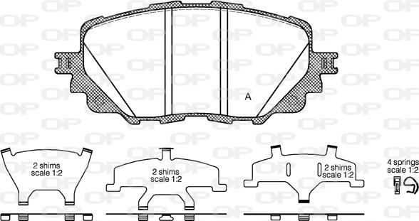 Open Parts BPA1708.00 - Bremžu uzliku kompl., Disku bremzes autodraugiem.lv