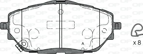 Open Parts BPA1786.02 - Bremžu uzliku kompl., Disku bremzes autodraugiem.lv