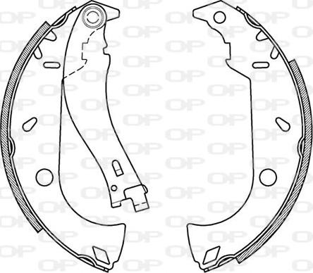 Open Parts BSA2095.00 - Bremžu loku komplekts autodraugiem.lv