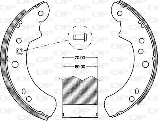 Open Parts BSA2051.00 - Bremžu loku komplekts autodraugiem.lv