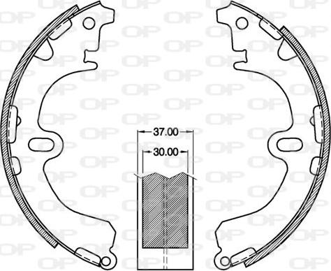 Open Parts BSA2142.00 - Bremžu loku komplekts autodraugiem.lv