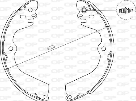 Open Parts BSA2266.00 - Bremžu loku komplekts autodraugiem.lv