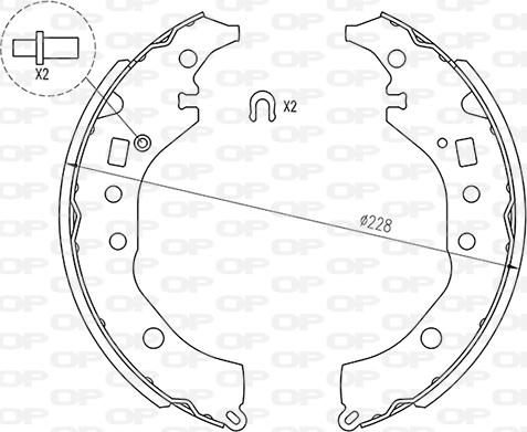 Open Parts BSA2261.00 - Bremžu loku komplekts autodraugiem.lv