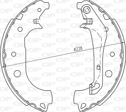 Open Parts BSA2262.00 - Bremžu loku komplekts autodraugiem.lv