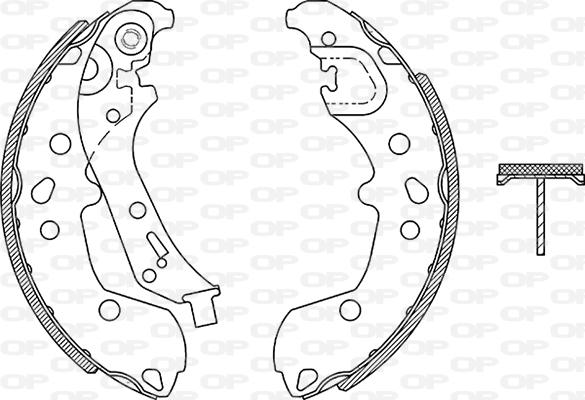 Open Parts BSA2282.00 - Bremžu loku komplekts autodraugiem.lv