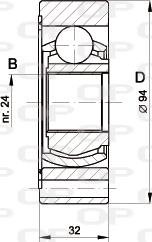 Open Parts CVJ5416.20 - Šarnīru komplekts, Piedziņas vārpsta autodraugiem.lv