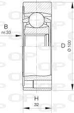 Open Parts CVJ5411.20 - Šarnīru komplekts, Piedziņas vārpsta autodraugiem.lv