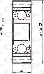 Open Parts CVJ5412.20 - Šarnīru komplekts, Piedziņas vārpsta autodraugiem.lv