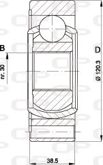 Open Parts CVJ5428.20 - Šarnīru komplekts, Piedziņas vārpsta autodraugiem.lv