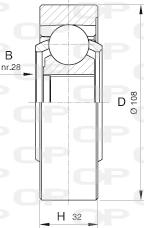 Open Parts CVJ5423.20 - Šarnīru komplekts, Piedziņas vārpsta autodraugiem.lv