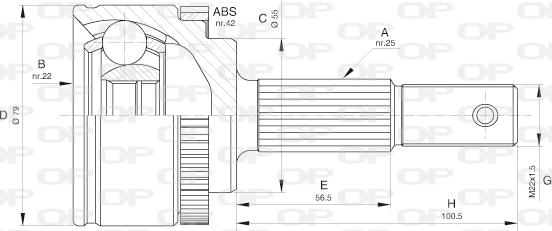 Open Parts CVJ5596.10 - Šarnīru komplekts, Piedziņas vārpsta autodraugiem.lv