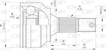 Open Parts CVJ5530.10 - Šarnīru komplekts, Piedziņas vārpsta autodraugiem.lv