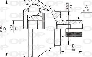 Open Parts CVJ5699.10 - Šarnīru komplekts, Piedziņas vārpsta autodraugiem.lv