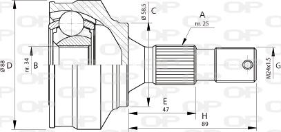 Open Parts CVJ5690.10 - Šarnīru komplekts, Piedziņas vārpsta autodraugiem.lv