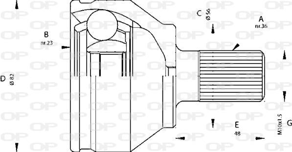 Open Parts CVJ5669.10 - Šarnīru komplekts, Piedziņas vārpsta autodraugiem.lv