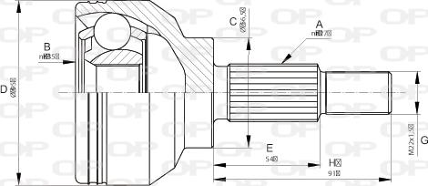 Open Parts CVJ5663.10 - Šarnīru komplekts, Piedziņas vārpsta autodraugiem.lv