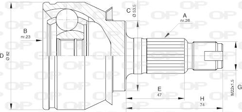 Open Parts CVJ5610.10 - Šarnīru komplekts, Piedziņas vārpsta autodraugiem.lv