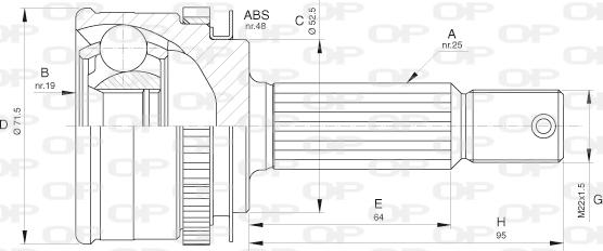 Open Parts CVJ5618.10 - Šarnīru komplekts, Piedziņas vārpsta autodraugiem.lv