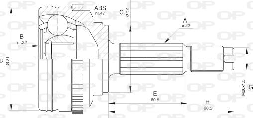 Open Parts CVJ5617.10 - Šarnīru komplekts, Piedziņas vārpsta autodraugiem.lv