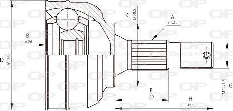 Open Parts CVJ5680.10 - Šarnīru komplekts, Piedziņas vārpsta autodraugiem.lv