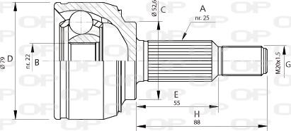 Open Parts CVJ5688.10 - Šarnīru komplekts, Piedziņas vārpsta autodraugiem.lv