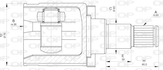 Open Parts CVJ5634.20 - Šarnīru komplekts, Piedziņas vārpsta autodraugiem.lv