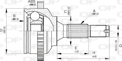 Open Parts CVJ5670.10 - Šarnīru komplekts, Piedziņas vārpsta autodraugiem.lv