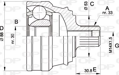 Open Parts CVJ5090.10 - Šarnīru komplekts, Piedziņas vārpsta autodraugiem.lv