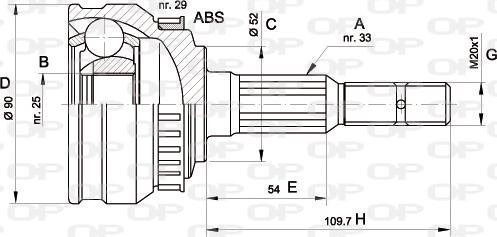 Open Parts CVJ5047.10 - Šarnīru komplekts, Piedziņas vārpsta autodraugiem.lv