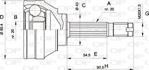 Open Parts CVJ5001.10 - Šarnīru komplekts, Piedziņas vārpsta autodraugiem.lv