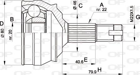 Open Parts CVJ5011.10 - Šarnīru komplekts, Piedziņas vārpsta autodraugiem.lv