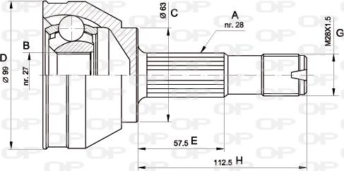 Open Parts CVJ5018.10 - Šarnīru komplekts, Piedziņas vārpsta autodraugiem.lv