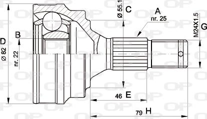 Open Parts CVJ5013.10 - Šarnīru komplekts, Piedziņas vārpsta autodraugiem.lv