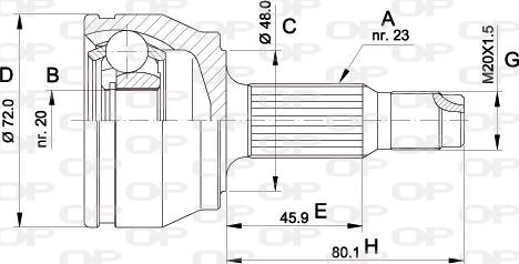Open Parts CVJ5037.10 - Šarnīru komplekts, Piedziņas vārpsta autodraugiem.lv