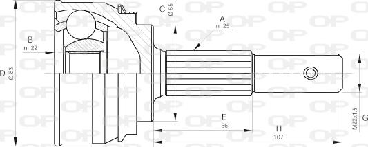 Open Parts CVJ5163.10 - Šarnīru komplekts, Piedziņas vārpsta autodraugiem.lv