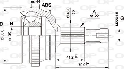 Open Parts CVJ5105.10 - Šarnīru komplekts, Piedziņas vārpsta autodraugiem.lv