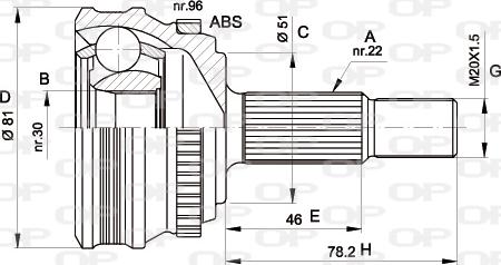 Open Parts CVJ5185.10 - Šarnīru komplekts, Piedziņas vārpsta autodraugiem.lv
