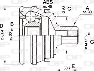 Open Parts CVJ5120.10 - Šarnīru komplekts, Piedziņas vārpsta autodraugiem.lv