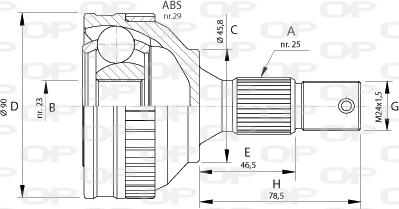 Open Parts CVJ5175.10 - Šarnīru komplekts, Piedziņas vārpsta autodraugiem.lv